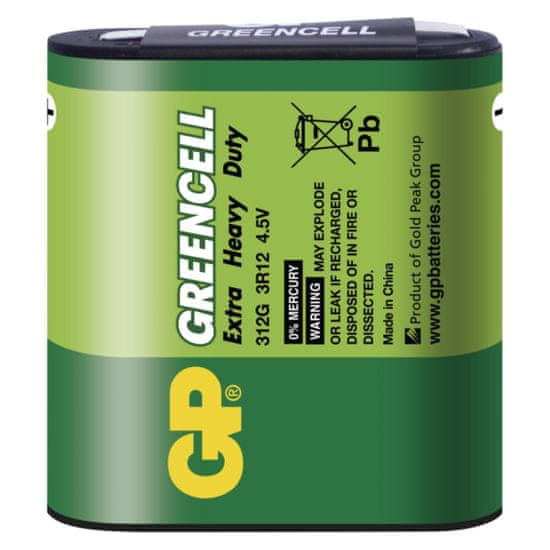 GP Batéria Greencell 4,5V (plochá batéria), 1 ks