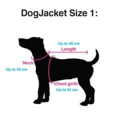 Netscroll Odrazivý a vodotesný zimný kabát pre psa, postroj je reflexný, aby bol váš pes lepšie viditeľný, prispôsobiteľné a nastaviteľné popruhy, DogJacket, S/M