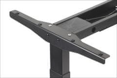 STEMA Elektrický rám na stôl PRATO 04-2T/B. Elektrické nastavenie výšky 69-117 cm. Pamäť 3 výškových polôh. Antikolizný systém. Manuálne nastavenie dĺžky 105-170 cm. 2-segmentová noha. Čierna farba.