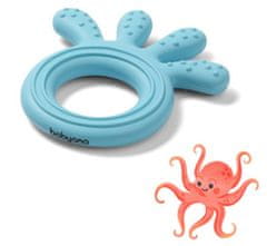 BABY ONO Silikónové hryzátko - Chobotnice, modré