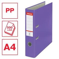 Esselte Zakladač pákový "Economy", ochranné spodné kovanie, fialová, 75 mm, A4, PP/kartón, 11279