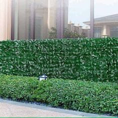 Netscroll Pregradný plot s prírodným vzhľadom zelených listov, zelený panel, ktorý vás ochráni pred nežiaducimi pohľadmi, pre balkóny a terasy, nevybledne, 200x100 cm, FenceLeaf