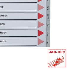 Esselte Registra, šedá, A4, plast, Jan-Dec 100114
