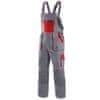Nohavice s trakmi CXS LUXY ROBIN, pánske, šedo-červené, veľ. 68