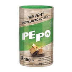 PEPO PE-PO drevený podpaľovač kocky 100ks PEFC