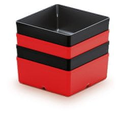 Kistenberg Sada 4 plastových boxov na náradie UNITE BOX 110x110x112 čierne