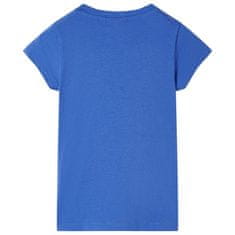 Vidaxl Detské tričko kobaltovo modré 128