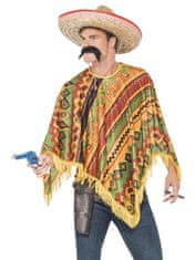 Smiffys Pánsky kostým Mexičan Pončo + fúzy