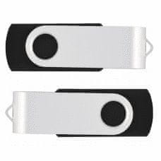 MediaRange USB 2.0 kľúč, 8GB, otočný, bez loga - na potlač, 20ks pack - nebalené; MR908NTRL/20ks pack