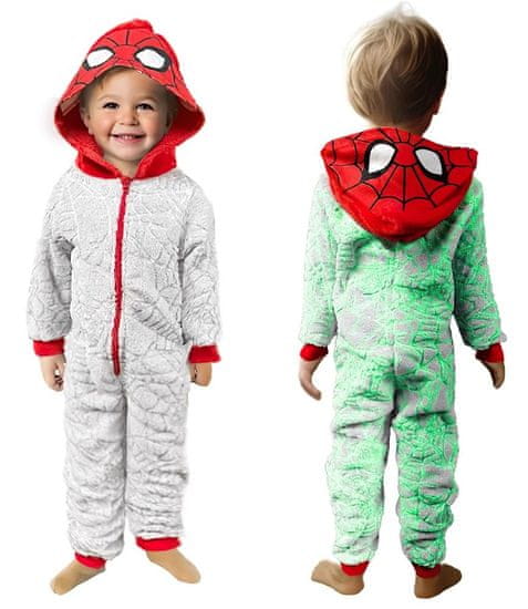 bHome Dětské svítící pyžamo Spiderman se sítí 110-116 M