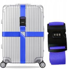 Korbi Cestovný upínací bezpečnostný pás na batožinu, Modrá