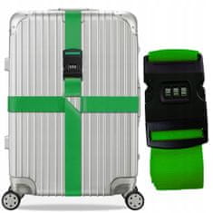 Korbi Cestovný upínací bezpečnostný pás na batožinu, Zelená