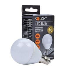 Autonar czech LED žiarovka, miniglobe, 6W, E14, 4000K, 510lm, biele prevedenie