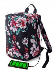 TopKing Cestovný batoh WIZZAIR s USB 40 x 30 x 20 cm, čierna/fialová
