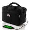 Cestovná taška RYANAIR 40 x 20 x 25 cm s USB, čierna