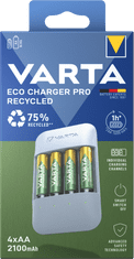 VARTA nabíjačka batérií Eco Charger Pro Recycled vrátane 4 AA 2100 mAh Recycled (57683101121)