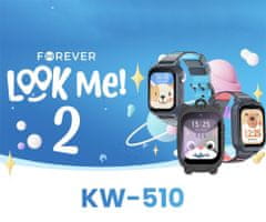 Forever Chytré hodinky pro děti Kids Look Me 2 KW-510 4G/LTE, GPS, WiFi, modré