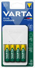 VARTA nabíjačka batérií Plug Charger vrátane 4 AA 2600 mAh (57657101461)