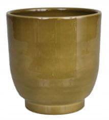 Cermax Pistáciový keramický obal 13,5 cm hladký univerzálny kvetináč rovný