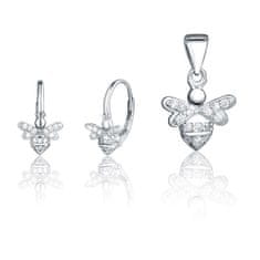 JVD Krásny set šperkov Včielky SVLS0103SJ5BI00 (prívesok, náušnice)