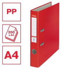 Esselte Zakladač pákový "Economy", ochranné spodné kovanie, červená, 50 mm, A4, PP/kartón, 81193