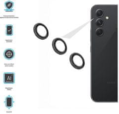 FIXED Ochranné sklá šošoviek fotoaparátov Camera Glass pre Samsung Galaxy A54, čierne FIXGC2-1075-BK