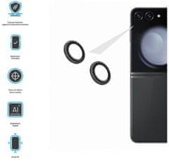 FIXED Ochranné sklá šošoviek fotoaparátov Camera Glass pre Samsung Galaxy Z Flip 5 5G, čierne FIXGC2-1221-BK