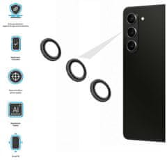 FIXED Ochranné sklá šošoviek fotoaparátov Camera Glass pre Samsung Galaxy Z Fold 5 5G, čierne FIXGC2-1222-BK