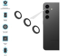 FIXED Ochranné sklá šošoviek fotoaparátov Camera Glass pre Samsung Galaxy S24, čierne FIXGC2-1256-BK