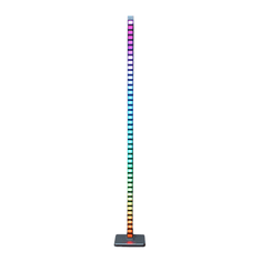 BOT Aktívna LED stojacia lampa s hudobným režimom AC1 122 cm WiFi RGB, čierna