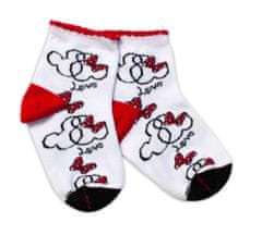 Baby Nellys Bavlnené ponožky Minnie Love - biele, veľ. 92/98