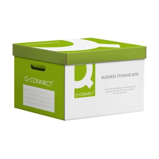 Q-Connect Archívna krabica s odnímateľným vekom zelená 515x305x350 mm