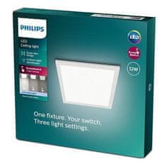 Philips LED Stropný prisadený panel Philips Superslim Touch CL560 8719514326668 12W 1200lm 4000K IP20 30cm biely, 3-krokové stmievanie