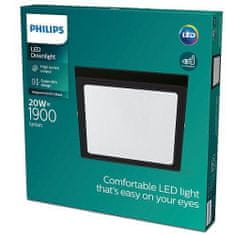 Philips LED Stropné prisadené svietidlo Philips Magneos 8719514328822 20W 1900lm 2700K IP20 28,5 cm hranaté čierne