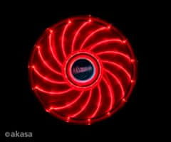 Akasa prídavný ventilátor Vegas LED 12 cm červená