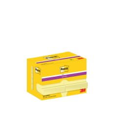 Post-It Poznámkové samolepiace bločky Super Sticky - žlté, 5,1 x 5,1 cm, 12 ks