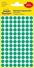 Avery Zweckform Samolepiace okrúhle etikety Avery - zelené, priemer 8 mm, 416 ks