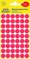 Avery Zweckform Samolepiace okrúhle etikety Avery - červené, priemer 12 mm, 270 ks