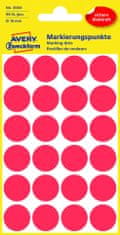 Avery Zweckform Samolepiace okrúhle etikety Avery - červené, priemer 18 mm, 96 ks