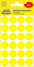 Avery Zweckform Samolepiace okrúhle etikety Avery - žlté, priemer 18 mm, 96 ks