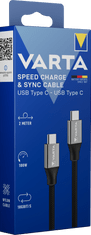 VARTA Speed Charge & Sync kábel USB C na USB C Box (57936101111)