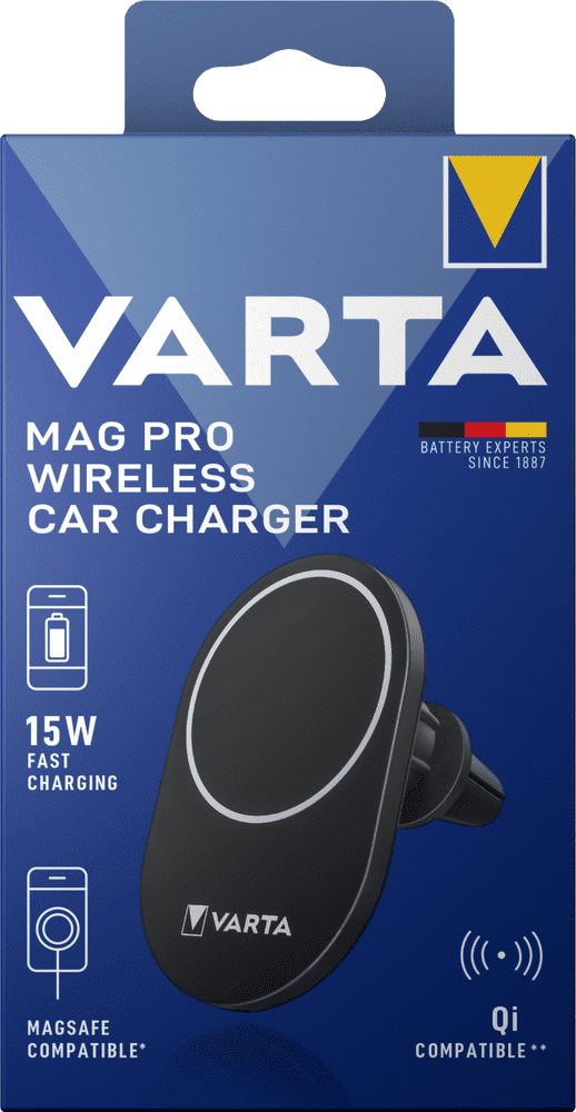 VARTA držiak a nabíjačka do auta Mag Pro Wireless Car Charger Box (57902101111)