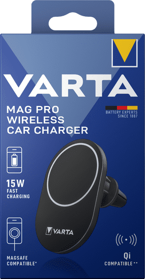 VARTA držiak a nabíjačka do auta Mag Pro Wireless Car Charger Box (57902101111)