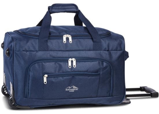 Southwest Príručná taška s kolieskami Budget Travel Bag 2 Wheels Blue