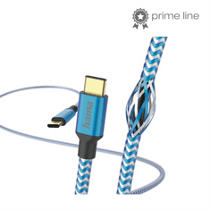 HAMA kábel Reflective USB-C 2.0 typ CC 1,5 m, modrý