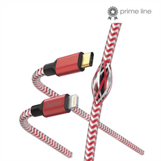 HAMA MFi USB-C Lightning kábel Reflective pre Apple, 1,5 m, červený