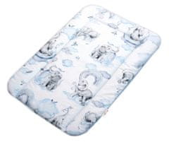 Baby Nellys Prebaľovacia podložka 50x70 cm, bavlna, Slon a dúha, modrá
