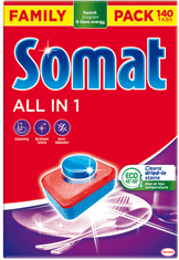 Somat All in 1 tablety do myčky nádobí 140 ks