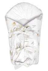 Baby Nellys Klasická retro šnurovacia zavinovačka,bavlna Premium, Husa, biela, 75 x 75 cm
