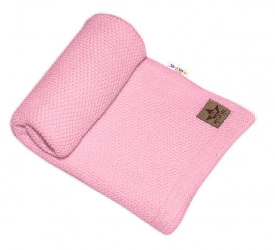 Baby Nellys Luxusná deka, dečka BASIC, 80x90cm - růžová